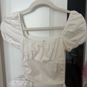 Hollister Cream Puff Sleeve Blouse